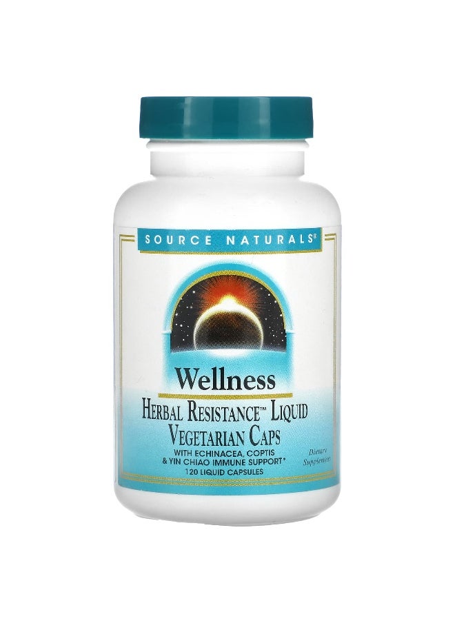 Source Naturals, Wellness Herbal Resistance Liquid, 120 Liquid Capsules