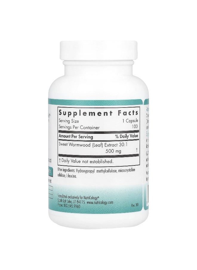 Nutricology, Artemisia, 500 mg , 100 Vegetarian Capsules