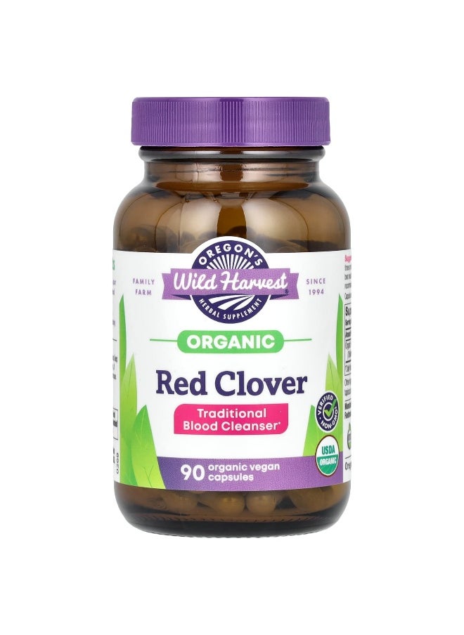 Oregon's Wild Harvest, Organic Red Clover, 1,050 mg, 90 Organic Vegan Capsules (350 mg per Capsule)