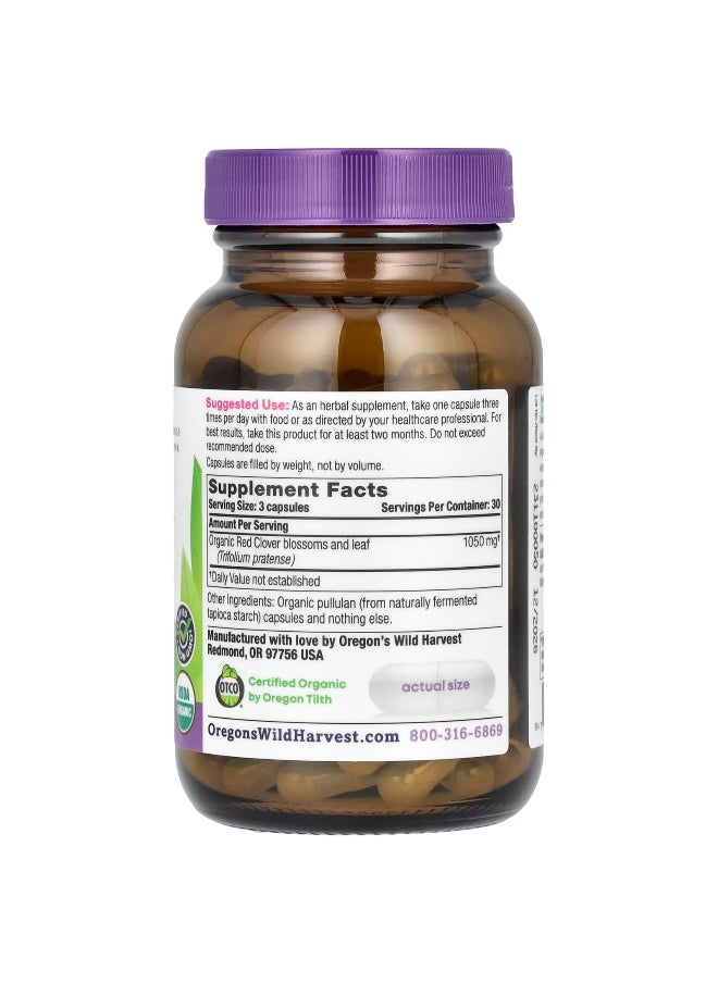 Oregon's Wild Harvest, Organic Red Clover, 1,050 mg, 90 Organic Vegan Capsules (350 mg per Capsule)