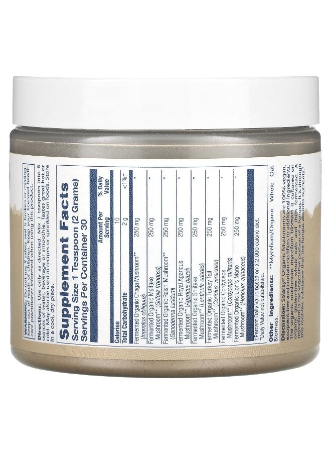 Solaray, Organic Fermented Mushroom Complete, 2,000 mg, 2.14 oz (60 g)