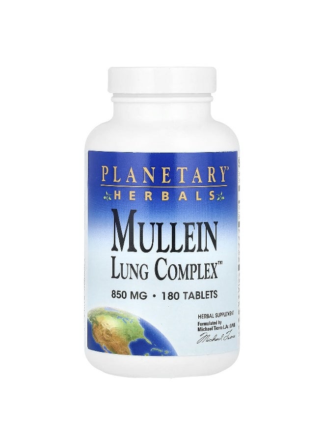 Planetary Herbals, Mullein Lung Complex™, 180 Tablets