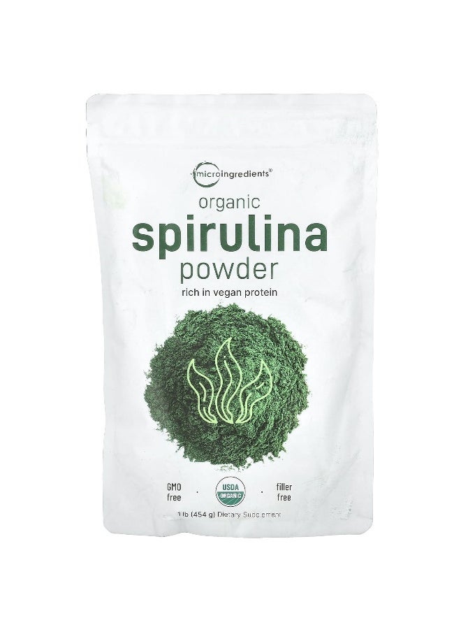 Micro Ingredients, Organic Spirulina Powder, 1 lb (454 g)