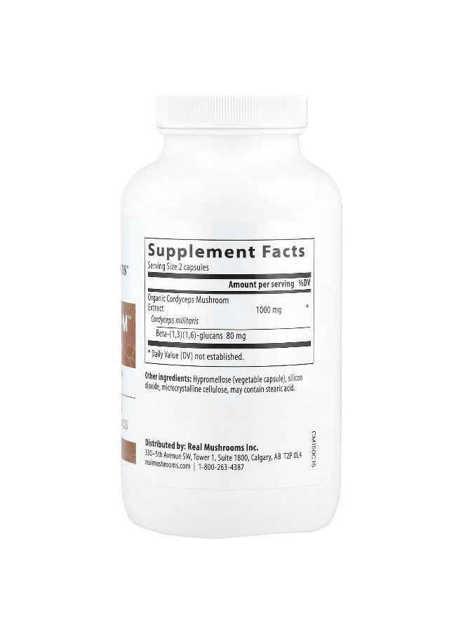 Real Mushrooms, Cordyceps-M™, Mushroom Extract Powder, 300 Capsules