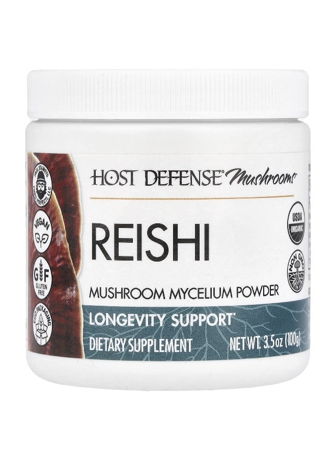 Host Defense, Mushrooms™, Reishi, Mushroom Mycelium Powder, 3.5 oz (100 g)