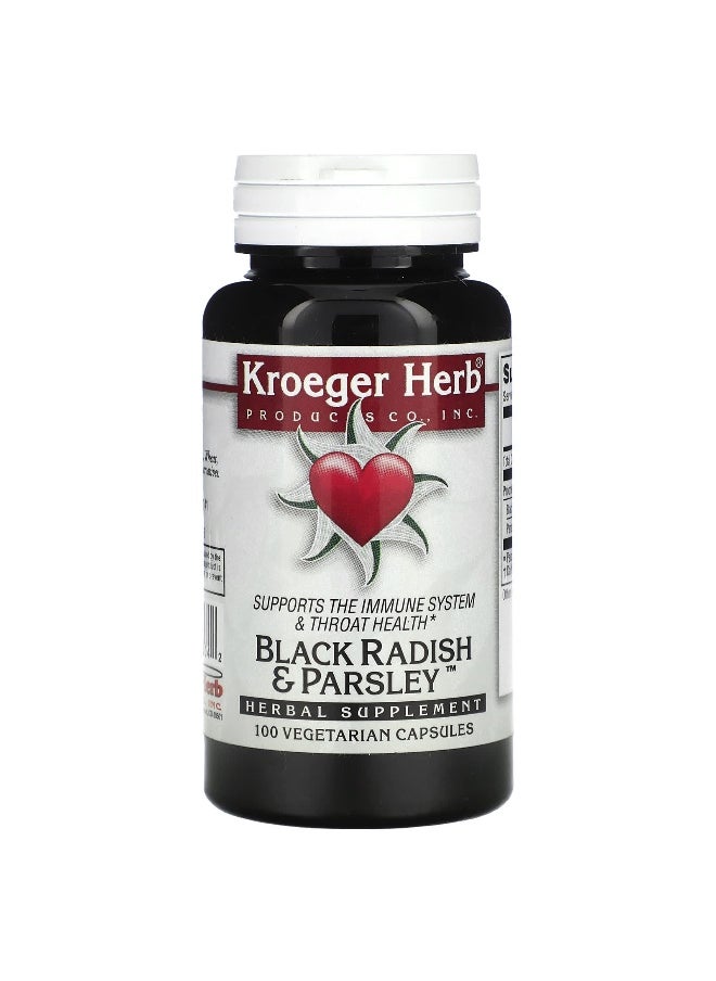 Kroeger Herb Co, Black Radish & Parsley, 100 Vegetarian Capsules