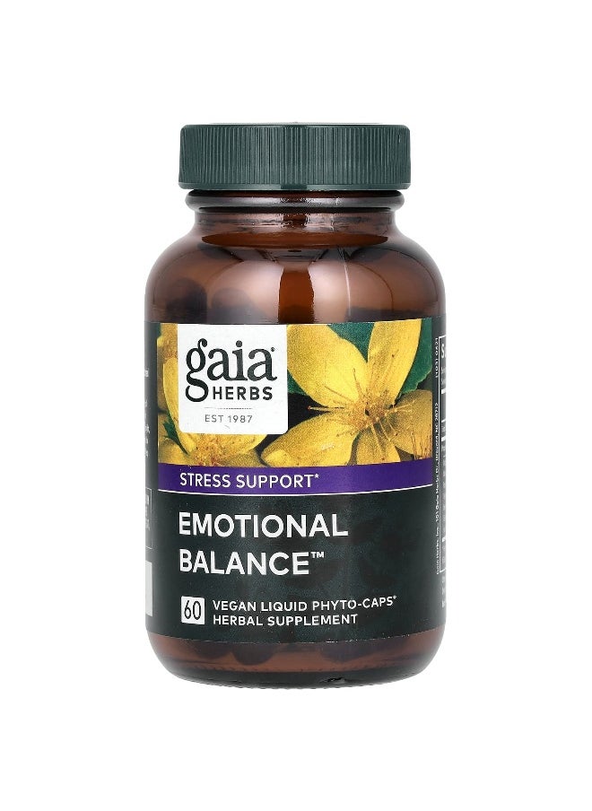 Gaia Herbs, Emotional Balance, 60 Vegan Liquid Phyto-Caps