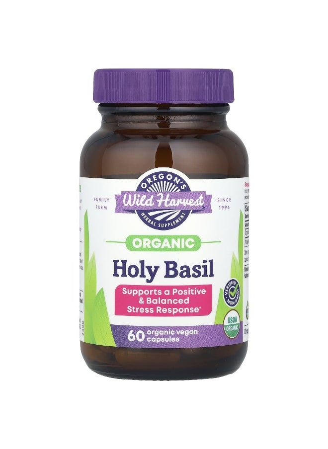 Oregon's Wild Harvest, Organic Holy Basil, 800 mg, 60 Vegan Capsules (400 mg per Capsule)