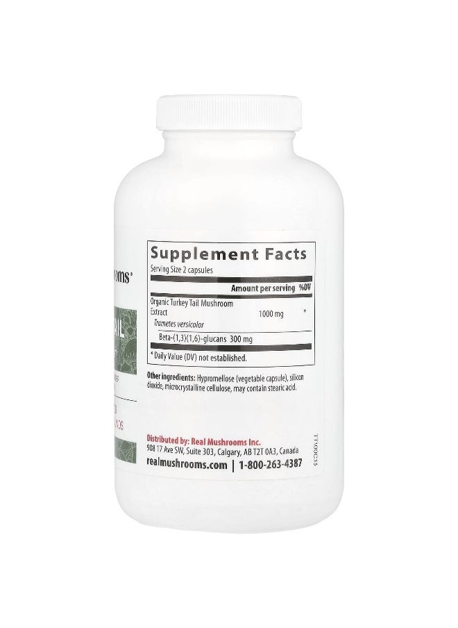 Real Mushrooms, Turkey Tail, Mushroom Extract Powder, 200 Capsules
