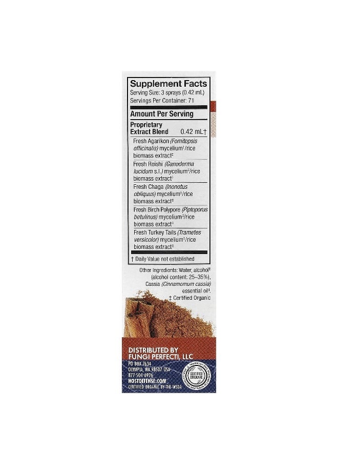 Host Defense, Mushrooms™, MycoShield® Thyroid Spray, Cinnamon, 1 fl oz (30 ml)