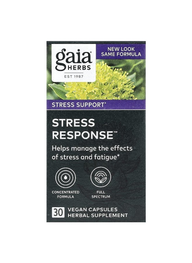 Gaia Herbs, Stress Response™, 30 Vegan Capsules