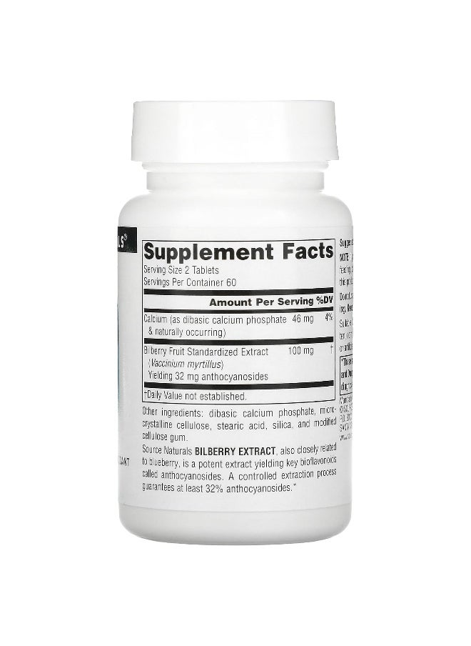 Source Naturals, Bilberry Extract, 50 mg, 120 Tablets