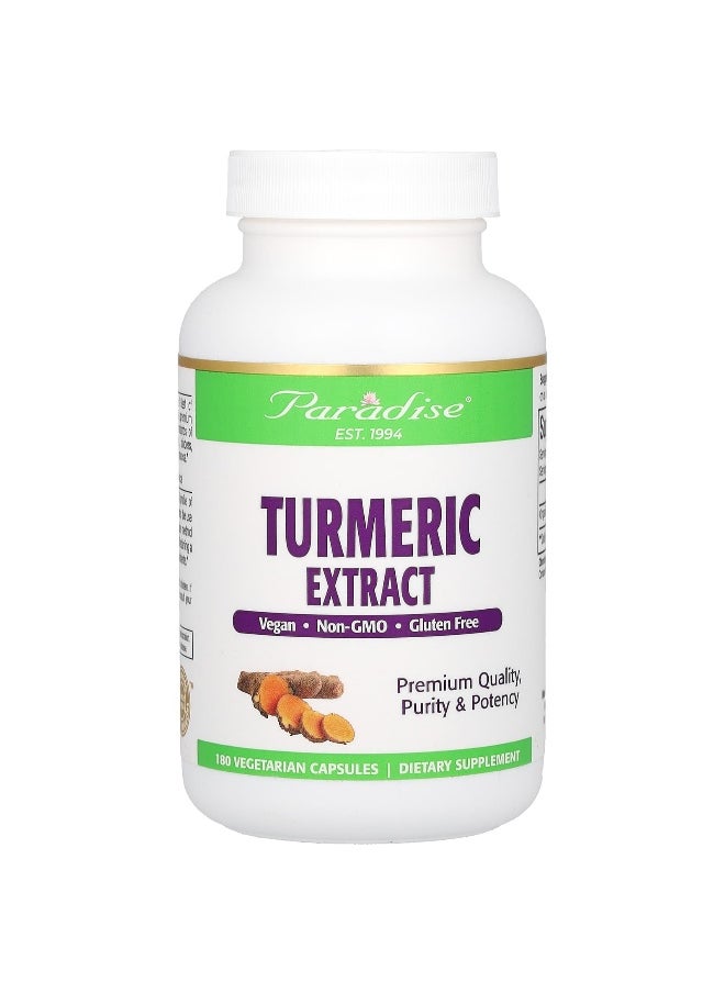 Paradise Herbs, Turmeric Extract, 500 mg, 180 Vegetarian Capsules