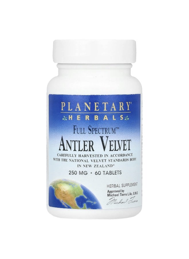 Planetary Herbals, Full Spectrum™ Antler Velvet, 250 mg, 60 Tablets (125 mg per Tablet)