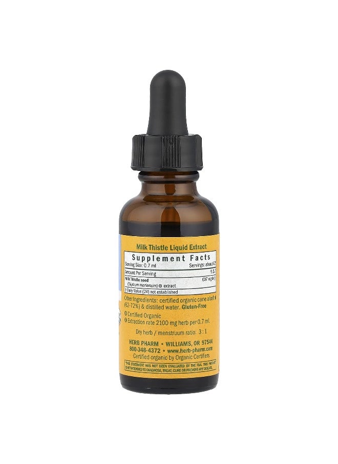 Herb Pharm, Milk Thistle, 607 mg, 1 fl oz (30 ml)