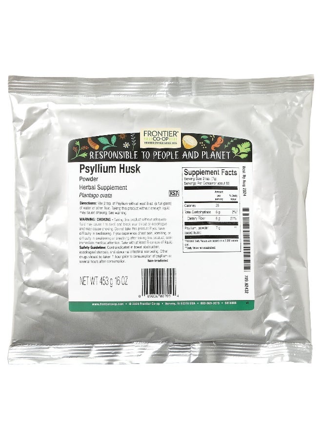 Frontier Co-op, Psyllium Husk Powder, 16 oz (453 g)