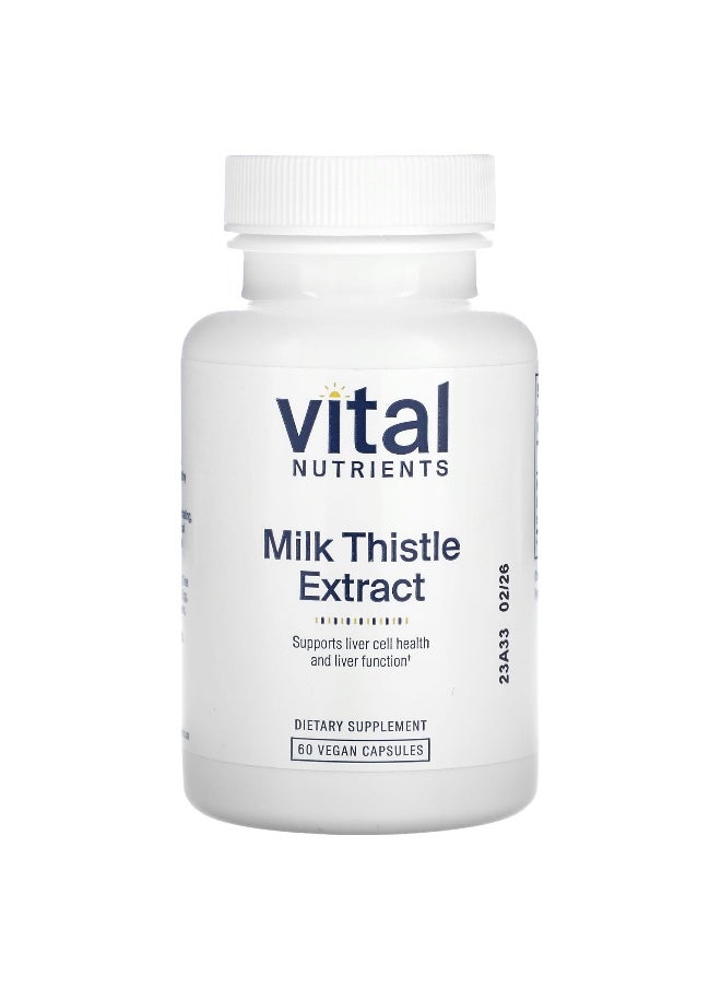 Vital Nutrients, Milk Thistle Extract, 250 mg, 60 Vegan Capsules