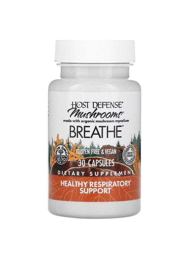Host Defense, Mushrooms, Breath, 30 Capsules