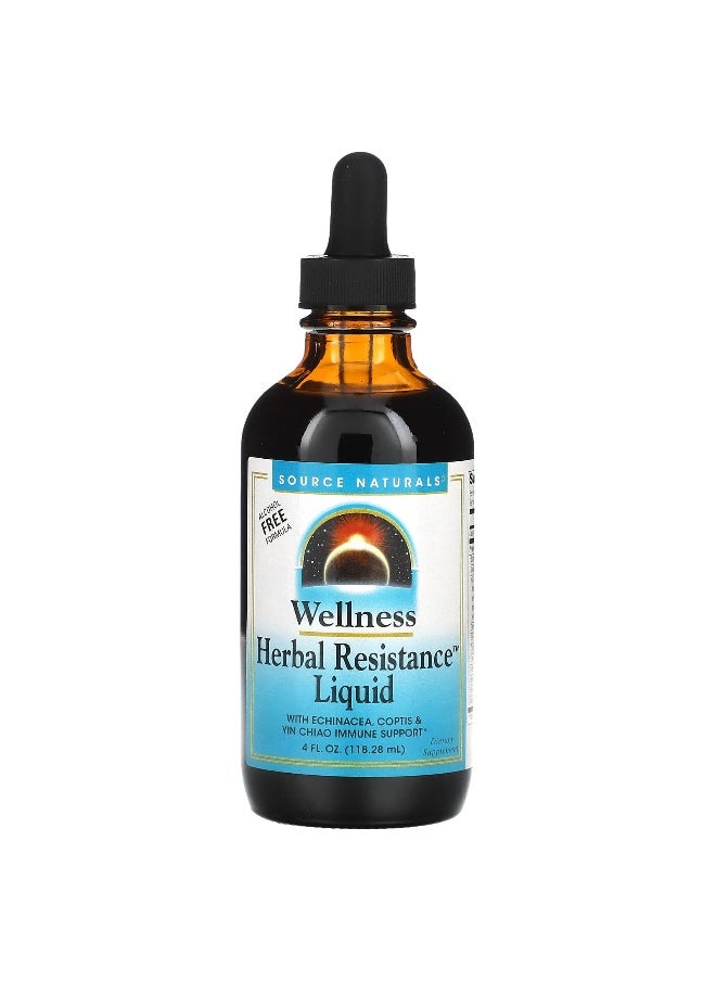 Source Naturals, Wellness Herbal Resistance Liquid™, Alcohol Free, 4 fl oz (118.28 ml)