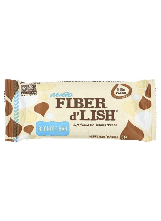 NuGo Nutrition, Fiber d' Lish, Blondie Bar, 16 Bars, 1.6 oz (45 g) Each