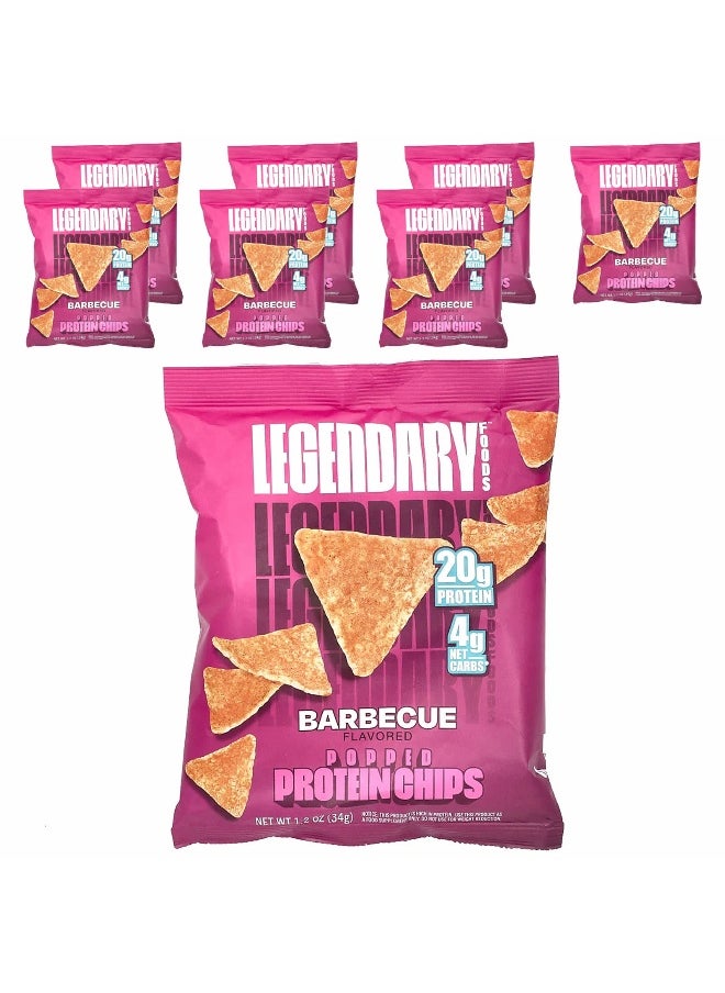 Legendary Foods, Popped Protein Chips, Barbecue, 7 Bags, 1.2 oz (34 g) Each