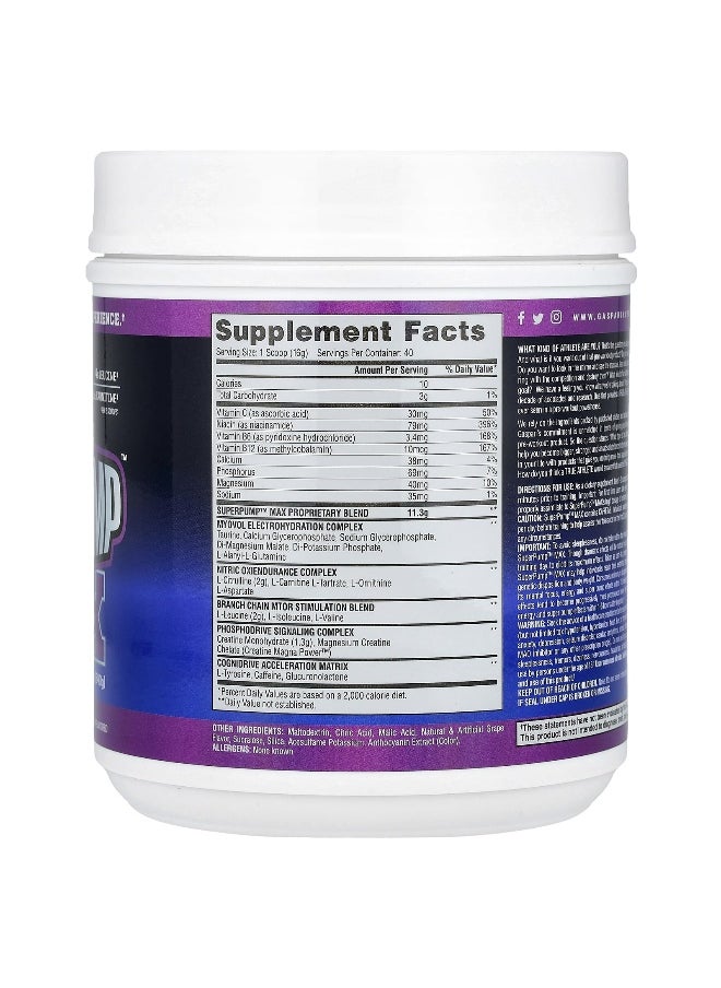 Gaspari Nutrition, SuperPump™ Max, Grape Cooler, 1.41 lbs (640 g)