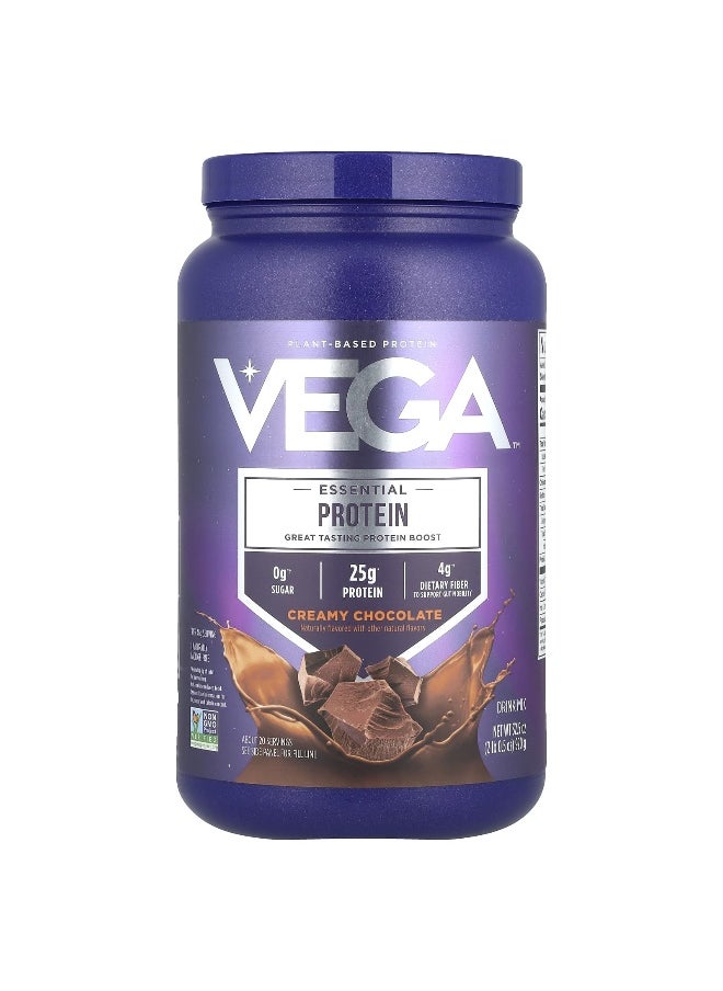 Vega, Essential Plant-Based Protein, Creamy Chocolate, 2 lb 0.5 oz (920 g)