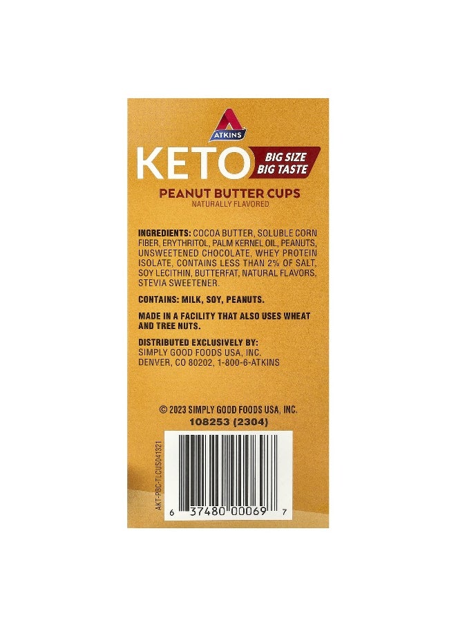 Atkins, Keto, Peanut Butter Cups, 8 Cups, 1.06 oz (30 g) Each
