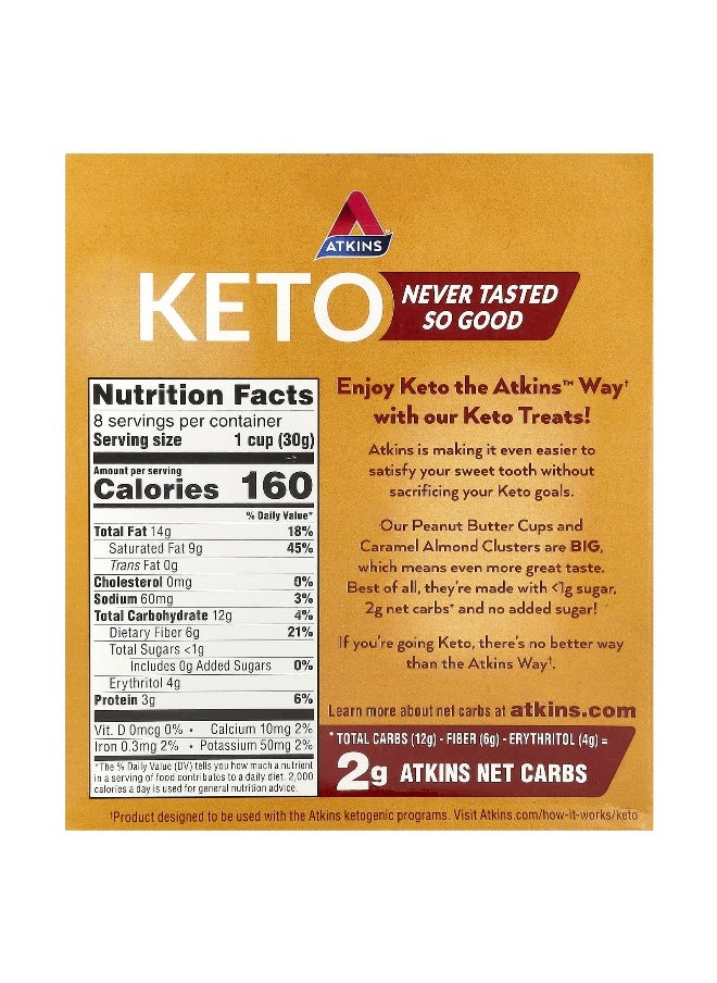 Atkins, Keto, Peanut Butter Cups, 8 Cups, 1.06 oz (30 g) Each