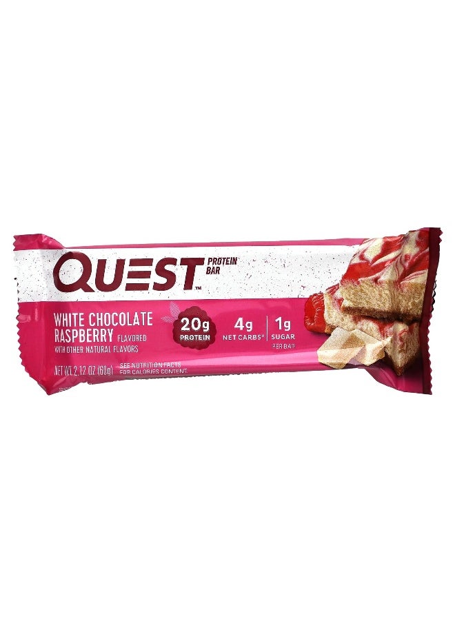 Quest Nutrition, Protein Bar, White Chocolate Raspberry, 12 Bars, 2.12 oz (60 g) Each