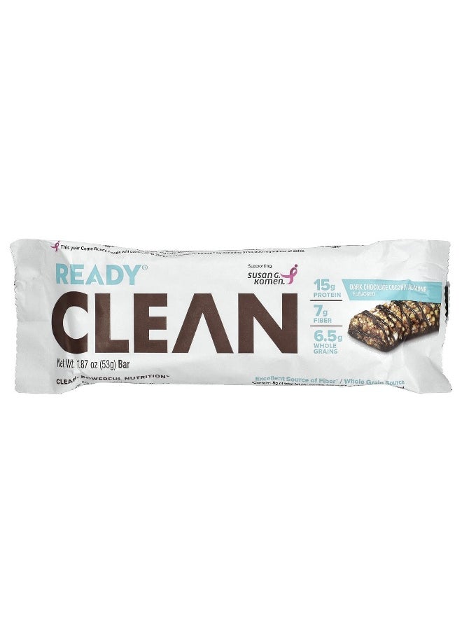 Ready, Clean Protein Bar, Dark Chocolate Coconut Almond, 12 Bars, 1.87 oz (53 g) Each