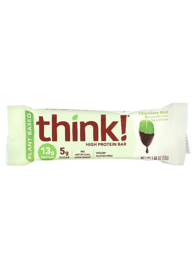 Think !, High Protein Bars, Chocolate Mint, 10 Bars, 1.86 oz (53 g) Each