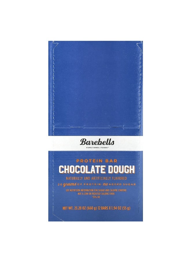Barebells, Protein Bar, Chocolate Dough, 12 Bars, 1.94 oz (55 g) Each