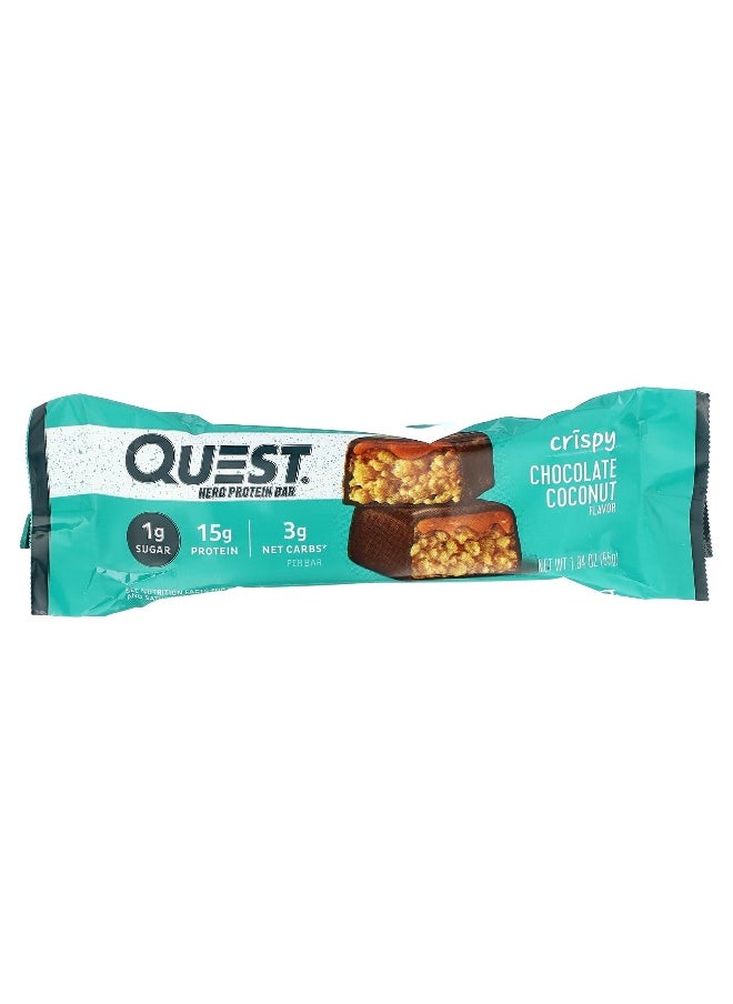Quest Nutrition, Hero Protein Bar, Crispy Chocolate Coconut, 12 Bars, 1.94 oz (55 g) Each