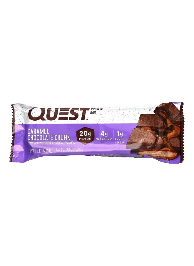 Quest Nutrition, Protein Bar, Caramel Chocolate Chunk, 12 Bars, 2.12 oz (60 g) Each