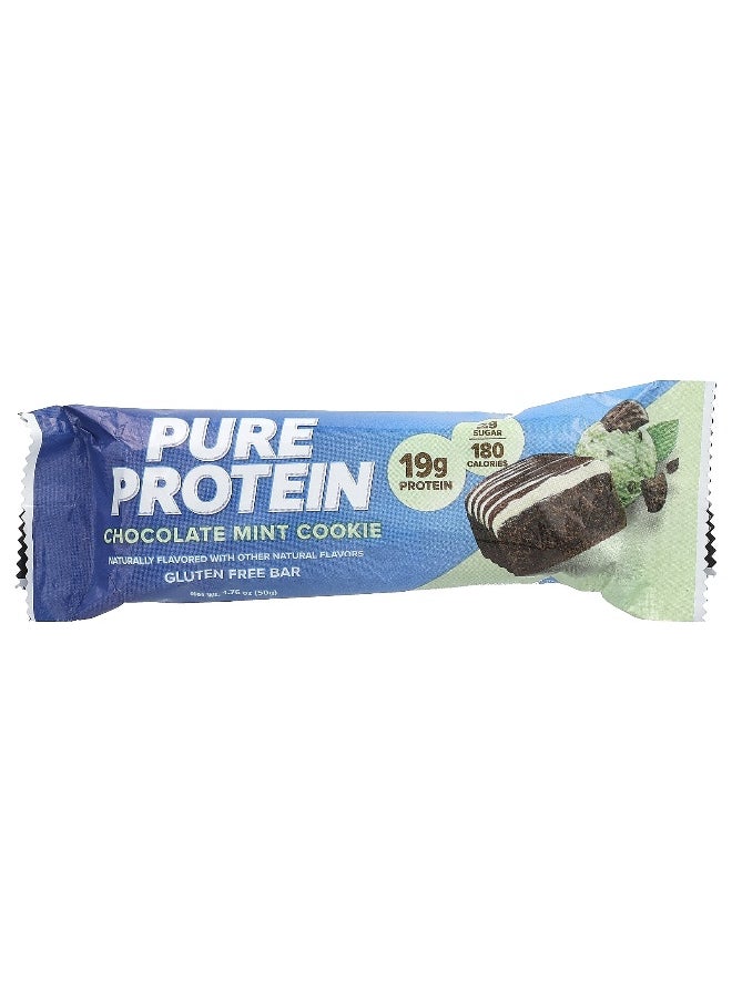 Pure Protein, Gluten Free Bar, Chocolate Mint Cookie , 12 Bars, 1.76 oz (50 g) Each