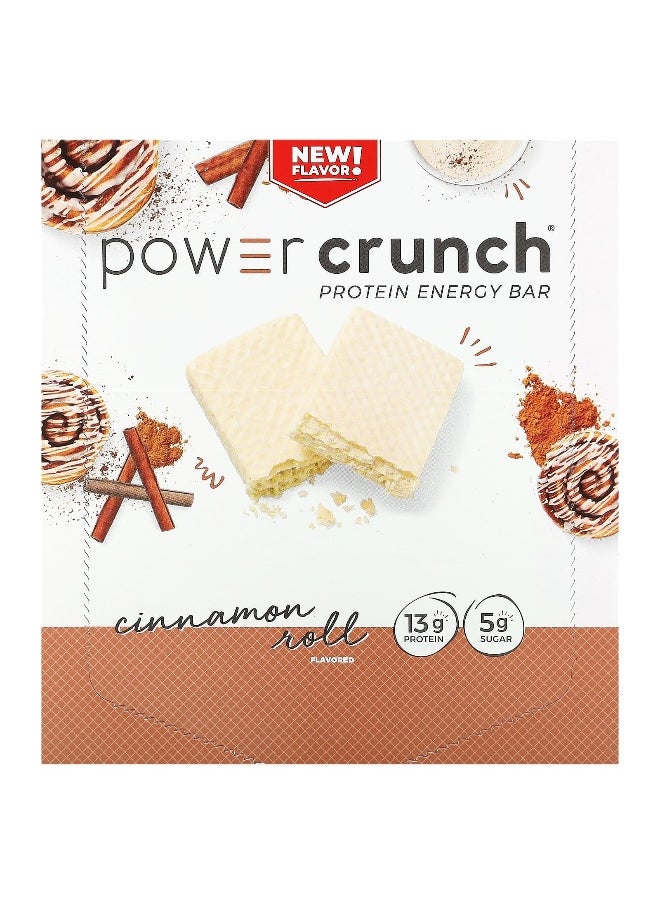 BNRG, Power Crunch Protein Energy Bar, Cinnamon Roll, 12 Bars, 1.4 oz (40 g) Each