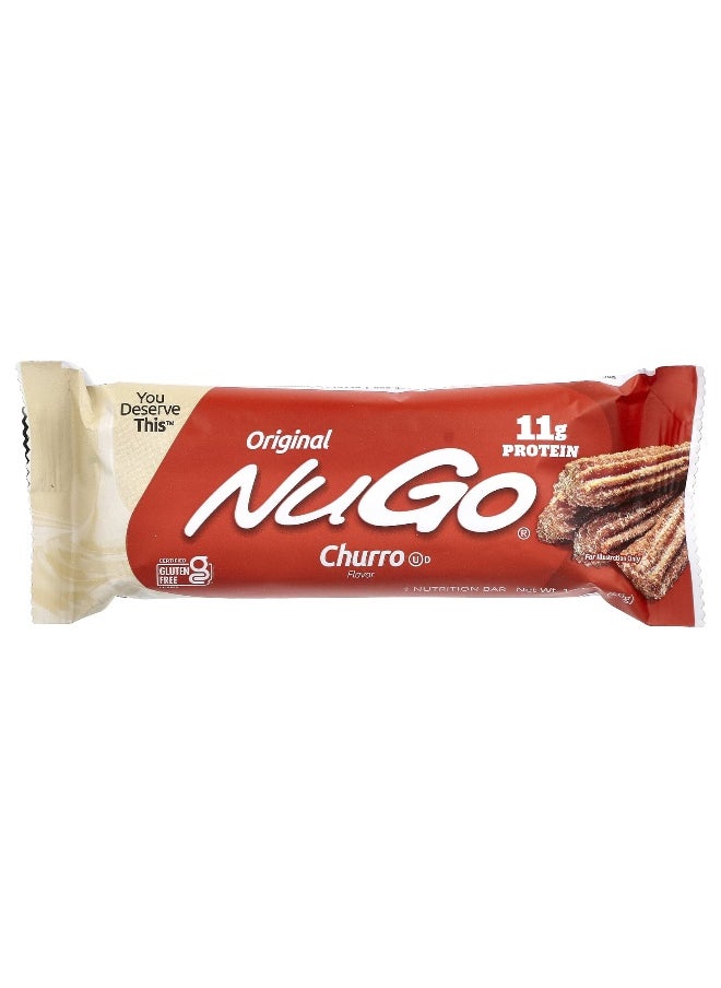 NuGo Nutrition, Original, Protein Bars, Churro , 15 Bars,1.76 oz (50 g) Each