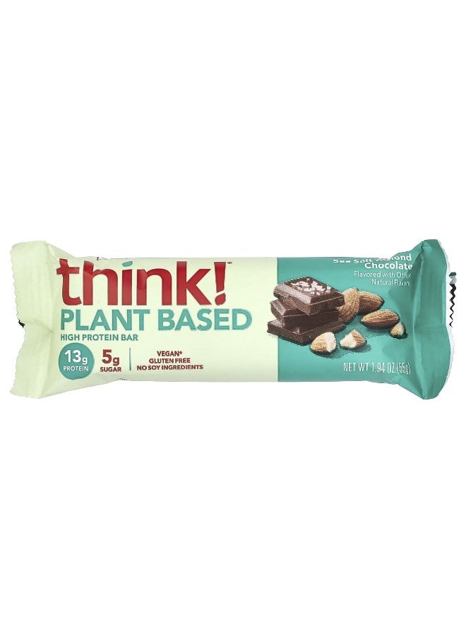 Think !, High Protein Bars, Sea Salt Almond Chocolate, 10 Bars, 1.94 oz (55 g) Each