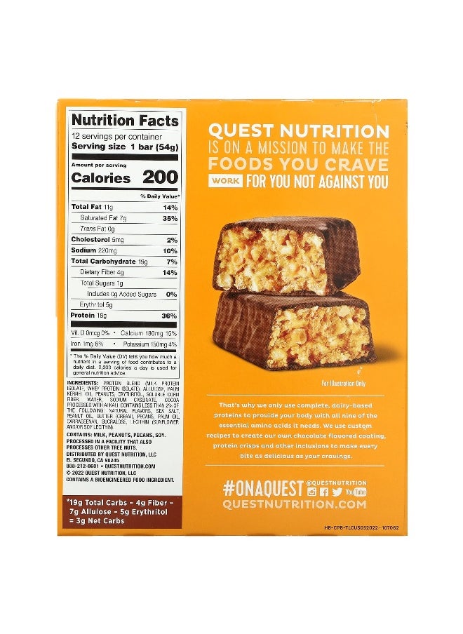 Quest Nutrition, Hero Protein Bar, Crispy Chocolate Peanut Butter, 12 Bars, 1.9 oz (54 g) Each