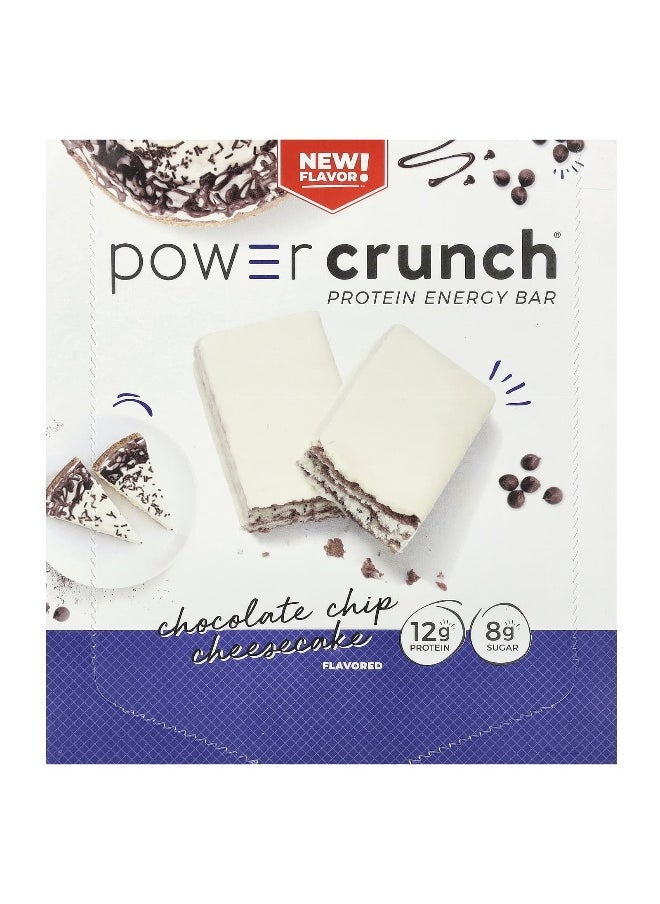 BNRG, Power Crunch Protein Energy Bar, Chocolate Chip Cheesecake, 12 Bars, 1.4 oz (40 g)