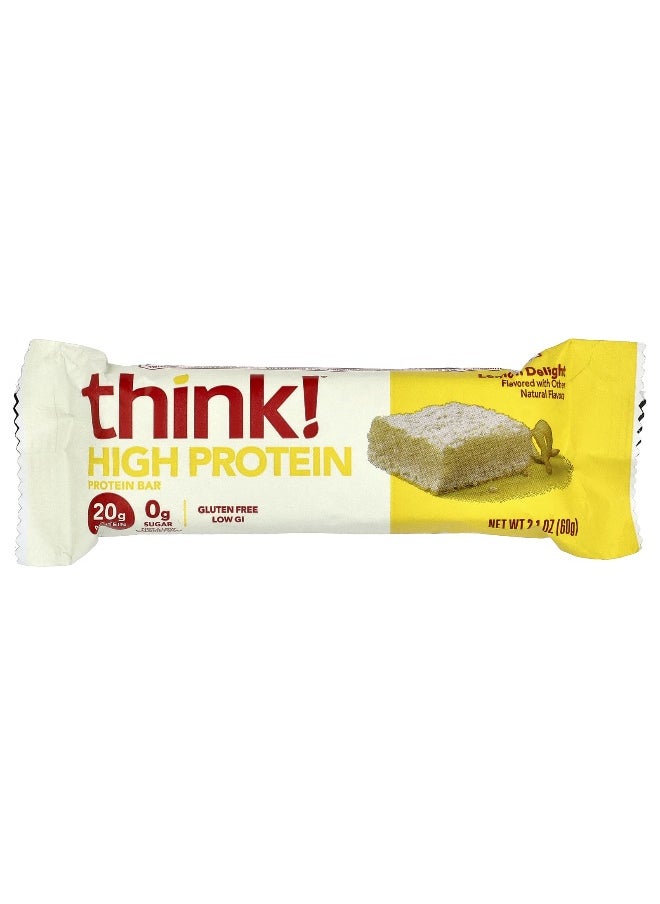 Think !, High Protein Bars, Lemon Delight, 10 Bars, 2.1 oz (60 g) Each