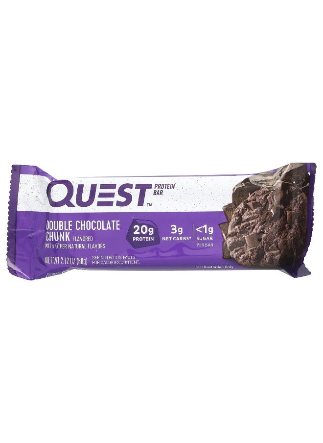 Quest Nutrition, Protein Bar, Double Chocolate Chunk, 12 Bars, 2.12 oz (60 g) Each