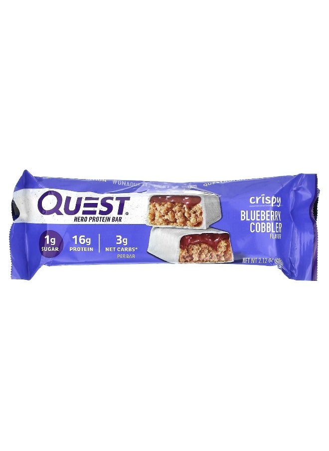 Quest Nutrition, Hero Protein Bar, Crispy Blueberry Cobbler, 12 Bars, 2.12 oz (60 g) Each