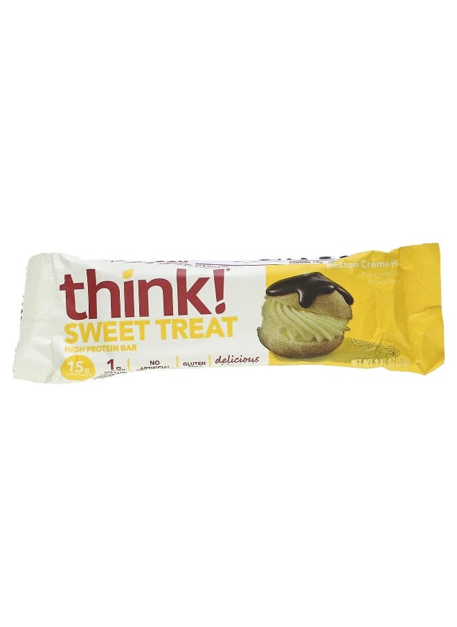 Think !, Sweet Treat, High Protein Bar, Boston Creme Pie, 5 Bars, 2.01 oz (57 g) Each