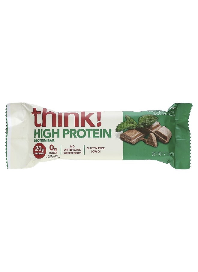 Think !, High Protein Bars, Chocolate Mint, 5 Bars, 2.1 oz (60 g) Each