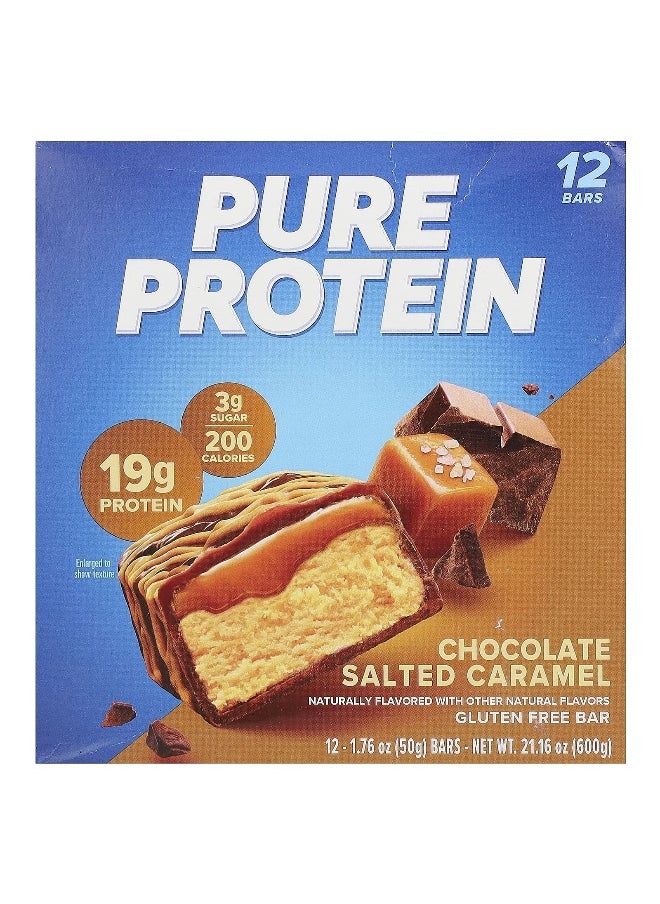 Pure Protein, Gluten Free Bar, Chocolate Salted Caramel, 12 Bars, 1.76 oz (50 g) Each