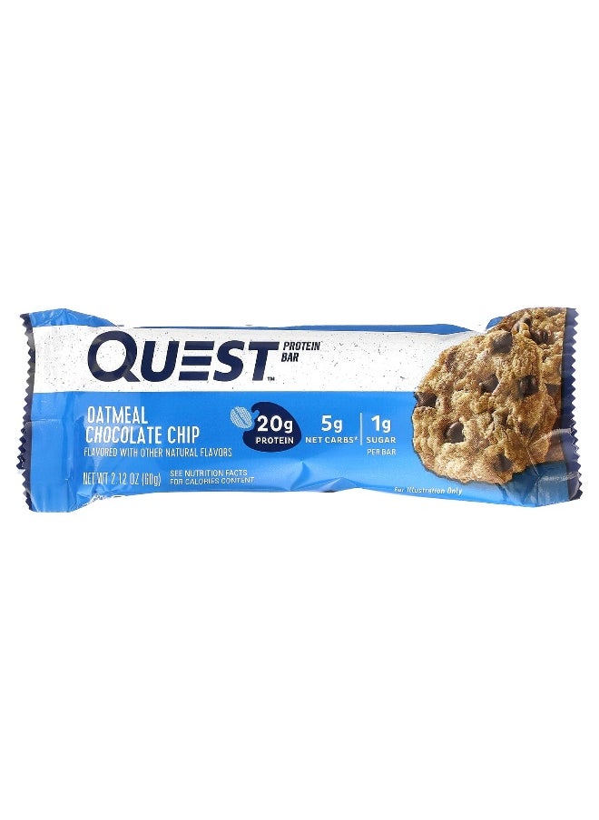Quest Nutrition, Protein Bar, Oatmeal Chocolate Chip, 12 Bars, 2.12 oz (60 g) Each
