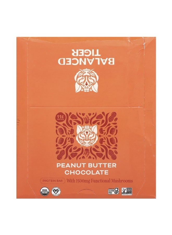 Balanced Tiger, Protein Bar, Peanut Butter Chocolate, 12 Bars, 1.55 oz (44 g) Each