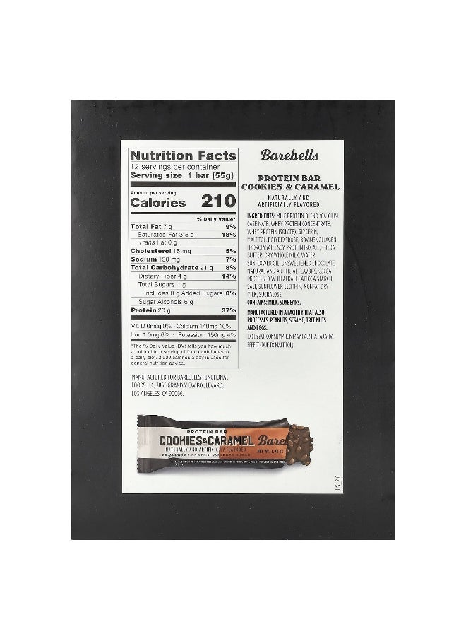Barebells, Protein Bar, Cookies & Caramel, 12 Bars, 1.94 oz (55 g) Each